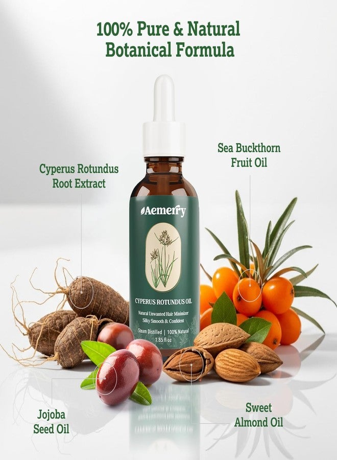 Aemerry Cyperus Rotundus Oil: Natural Cyperus Rotundus Oil for Hair Removal, Pure Hair Inhibitor Serum, Slow & Reduce Regrowth for Face & Body, Moisturizing, Soothing & Smoothing Skin Care for All Skin Types. - Image 4